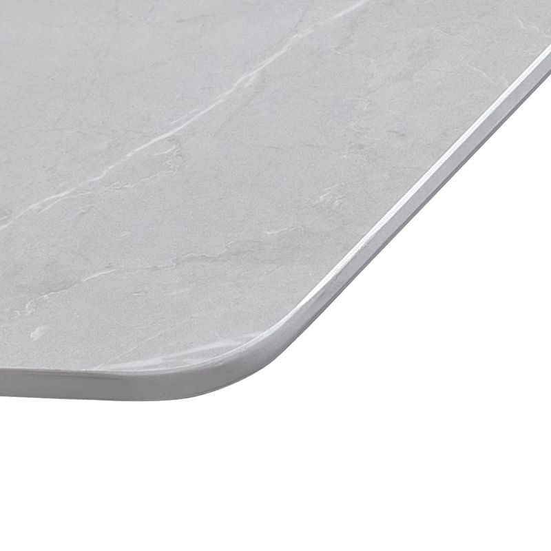 Contemporary Dining Round Table Sintered Stone Table with Wood Legs for Home