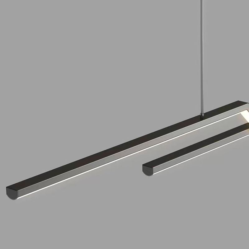 Dining Room Island Chandelier Light Metal LED Minimalist Hanging Chandelier