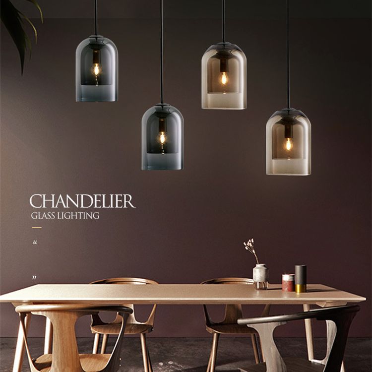 1 Light Bell Pendant Lighting Modern simplicity Glass Pendant Ceiling Lights for Restaurant