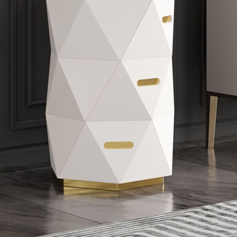 17.55-inch Width Glam Storage Chest 3 Drawers Storage Chest Dresser