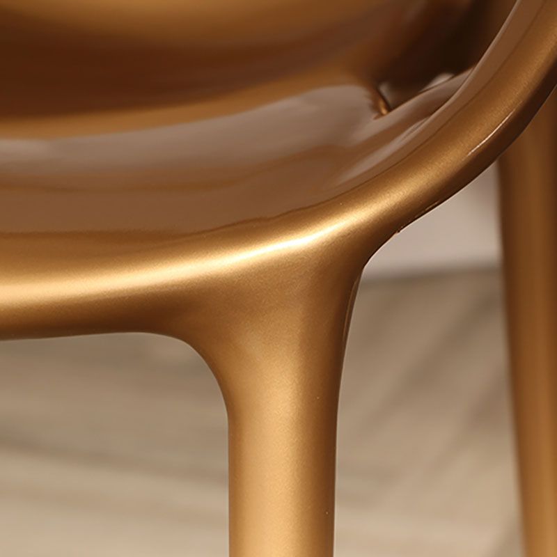 Scandinavian Style Open Back Side Chair for Home Plastic Side Chair