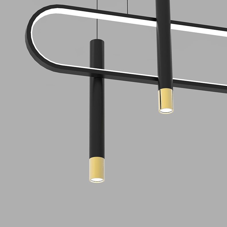 3-Light Modern Style Island Pendants Metal Pendant Lights for Dining Room