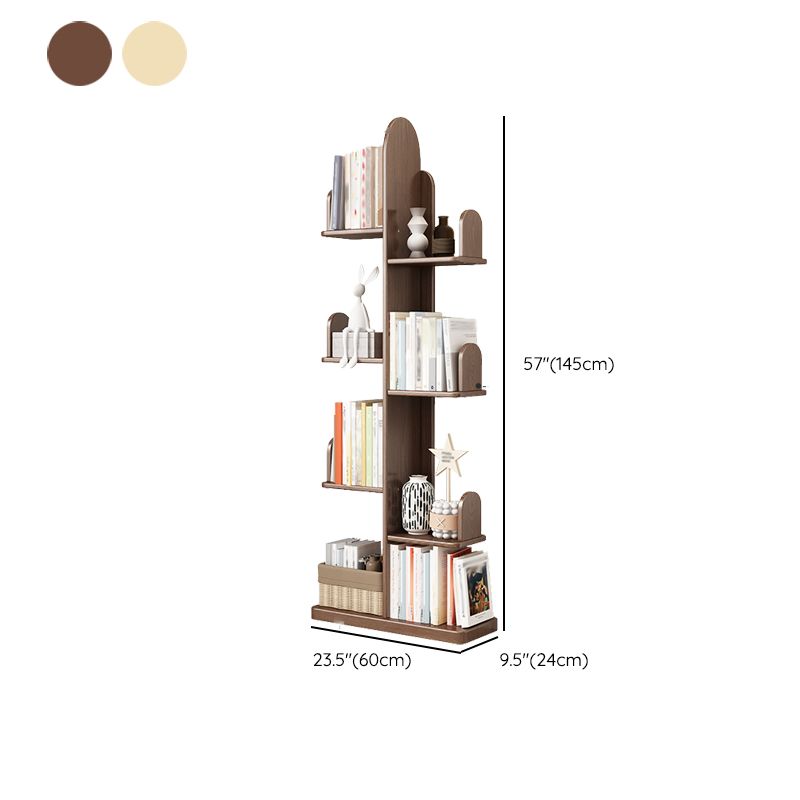 Modern Open Back Standard Book Shelf Wooden Bookcase for Study Room