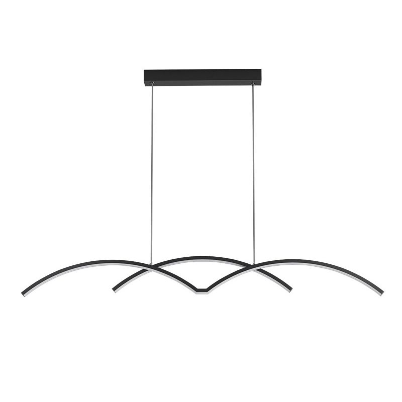 Metal Linear Shape Chandelier Light Modern Style 2 Lights Chandelier Light Fixture