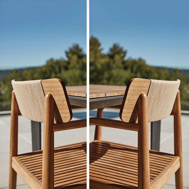 Modern Style 1/3/5 Pieces Wood Dining Set Wooden Dining Table Set for Outdoor