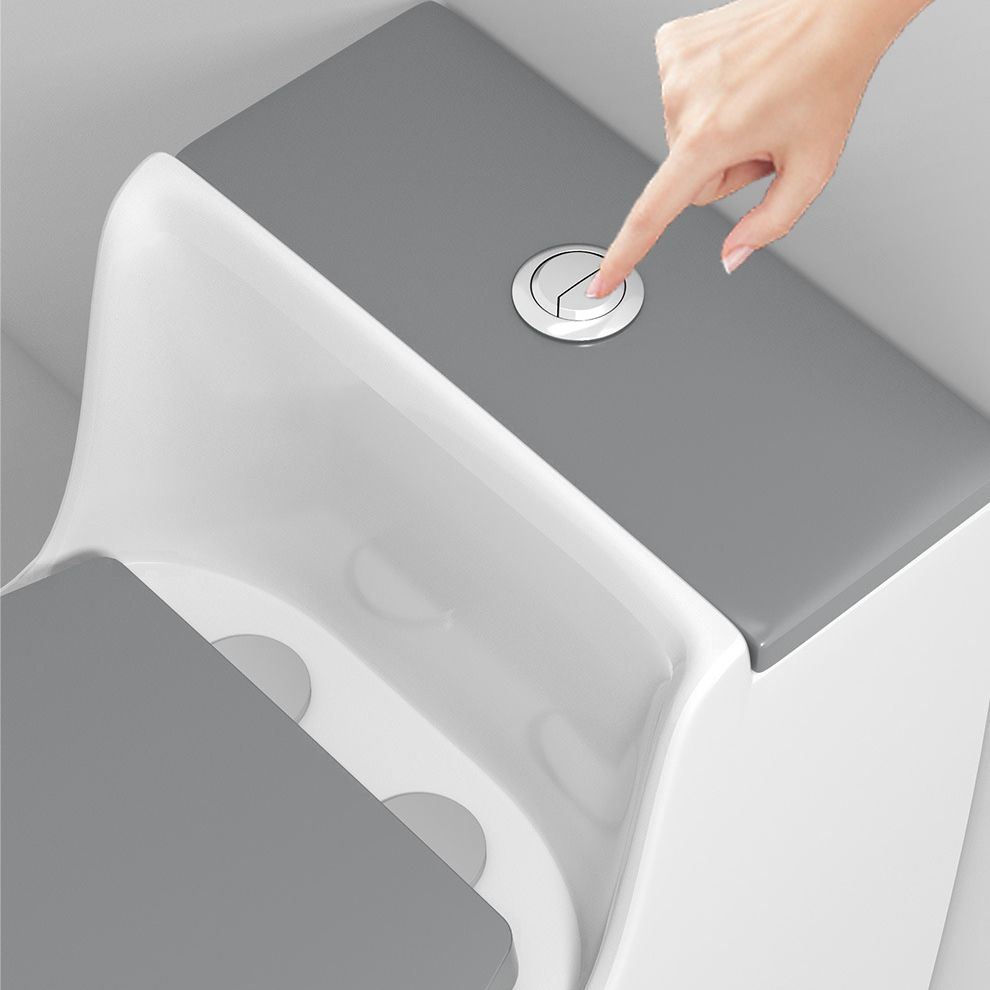 Modern Elongated Toilet Bowl Siphon Jet Flush Toilet with Seat
