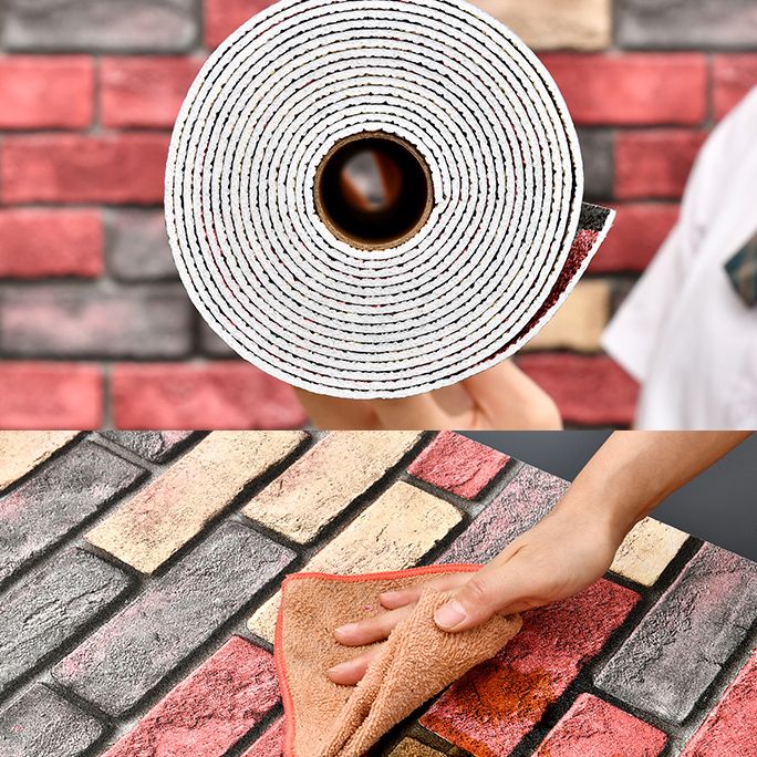 Industrial Wall Plank Brick Print Bathroom and Living Room Wall Panels