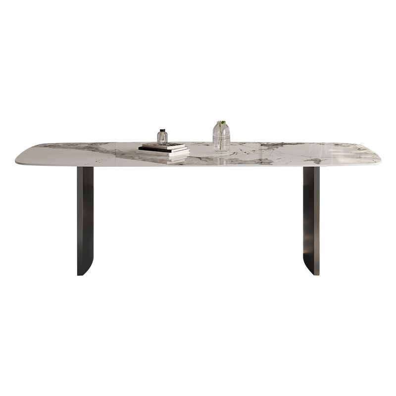 Glossy White Modern Dining Table Set 1/4/5/6 Pcs Dinette Set with Faux Leather Chairs