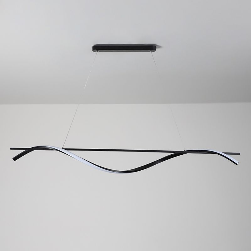 Luci sospese in stile moderno Black Sospeded Lighting Apparecchio per la sala riunioni in ufficio