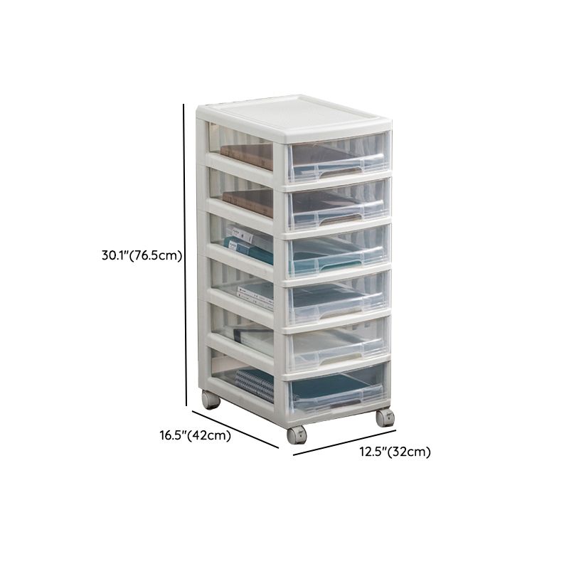 Transparent Filing Cabinet Modern Plastic Drawers Cabinet for Office