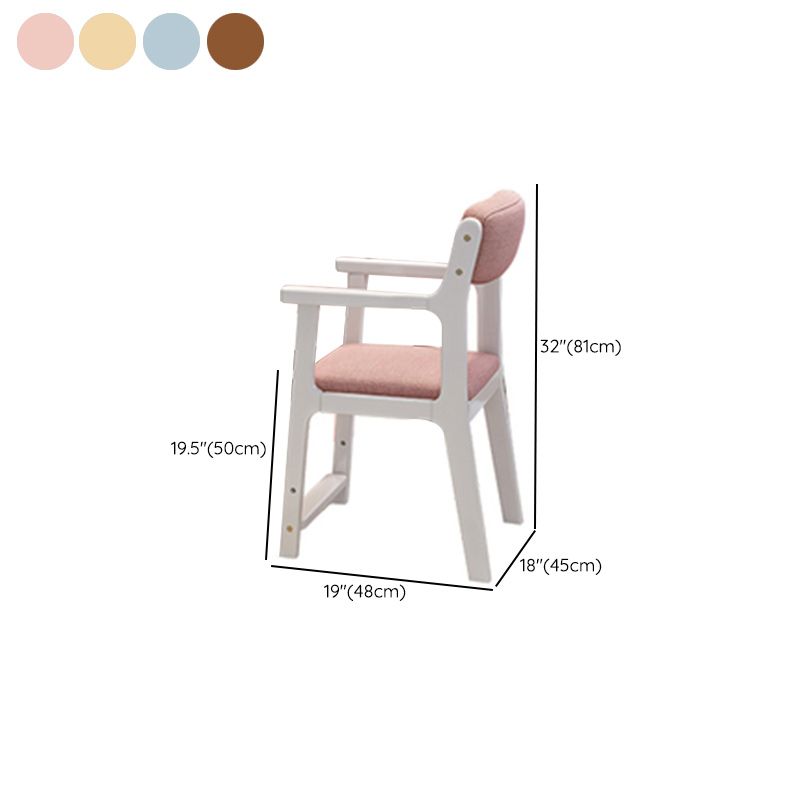 Contemporary Student Desk with Side Storage Hook in Solid Wood