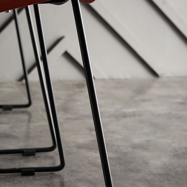 Industrial Style Metal Dining Room Chairs Armless Dining Chair for Restaurant