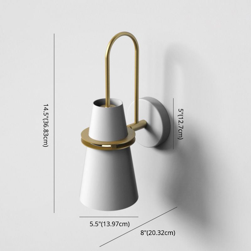 Metal Goose neck Wall Lighting Nordic Macron Bedroom bedside Wall Lamp Hotel Bedroom aisle Background