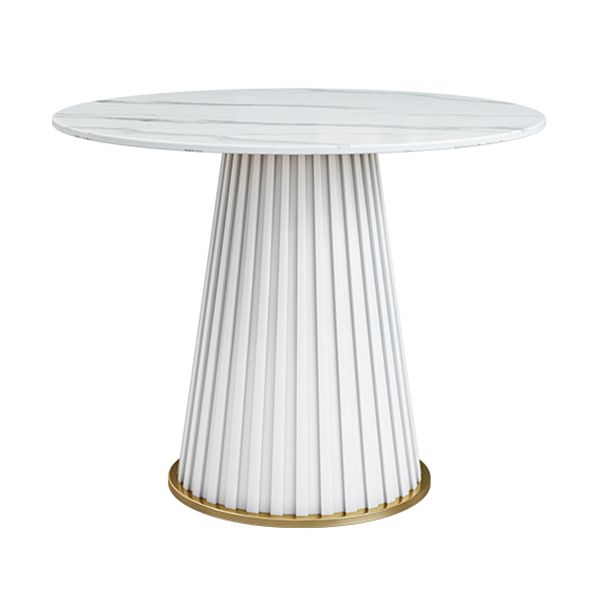 Traditional Luxury Dining Table Sintered Stone Round Table for Home