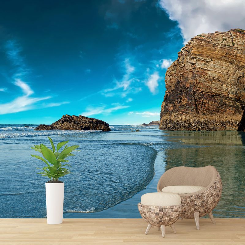 Contemporary Seascape Mural Wall Decor Environment Friendly for Bathroom