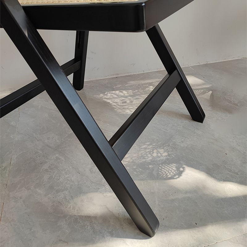 Silla de comedor individual con respaldo abierto, silla de haya maciza de estilo contemporáneo