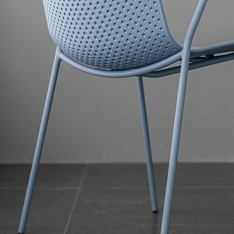 Contemporary Indoor/ Outdoor Chair Metal Dining Armchair Side Chair