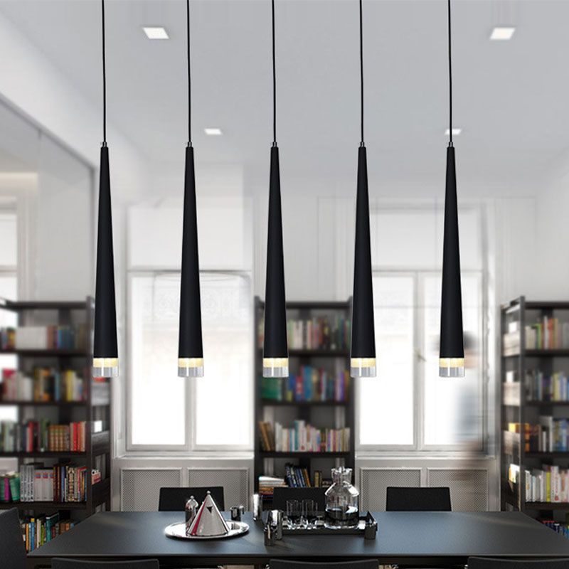 Minimalistische lineare Anhängerbeleuchtung, langes Acrylhängellicht für Wohnzimmer