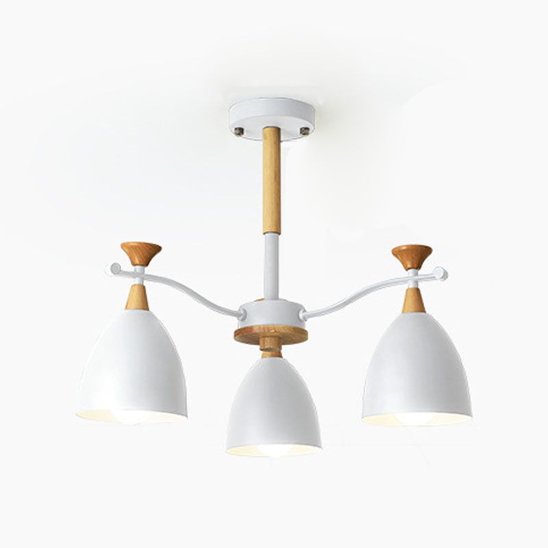 Luces colgantes de metal colgante de lámpara de cono de cono de macarrón