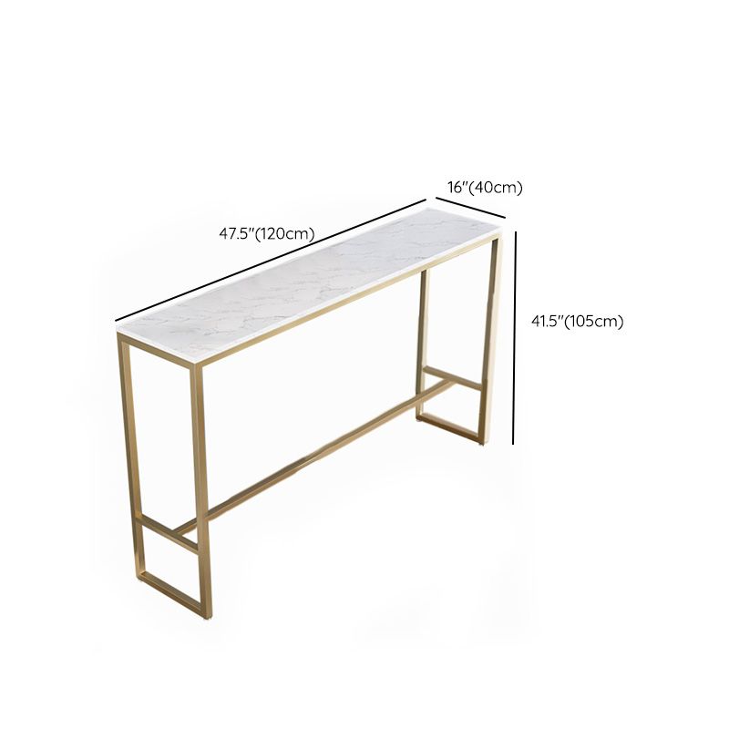 Modern Bar-height Table with Gold Base 41.3-inch Height Table Top Bar Table