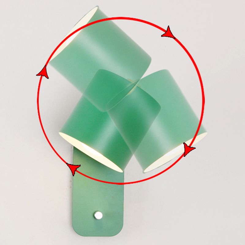 Nordic Style Metal Wall Light Colorful Adjustable Wall Lamp for Bedroom