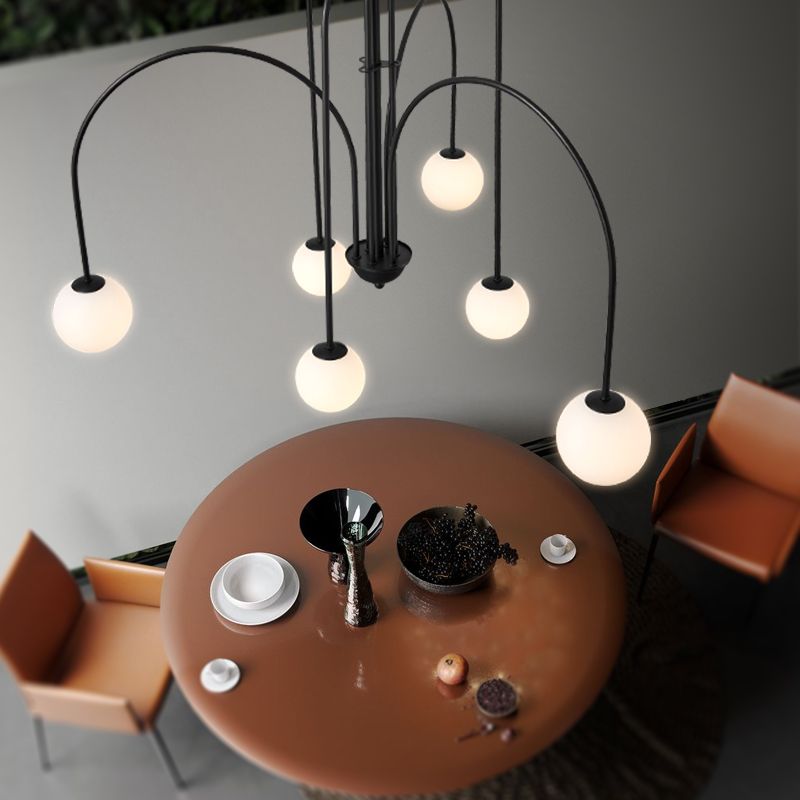Modern Metal Chandelier Light Fixtures Multi-Head Suspension Pendant Lamps for Living Room