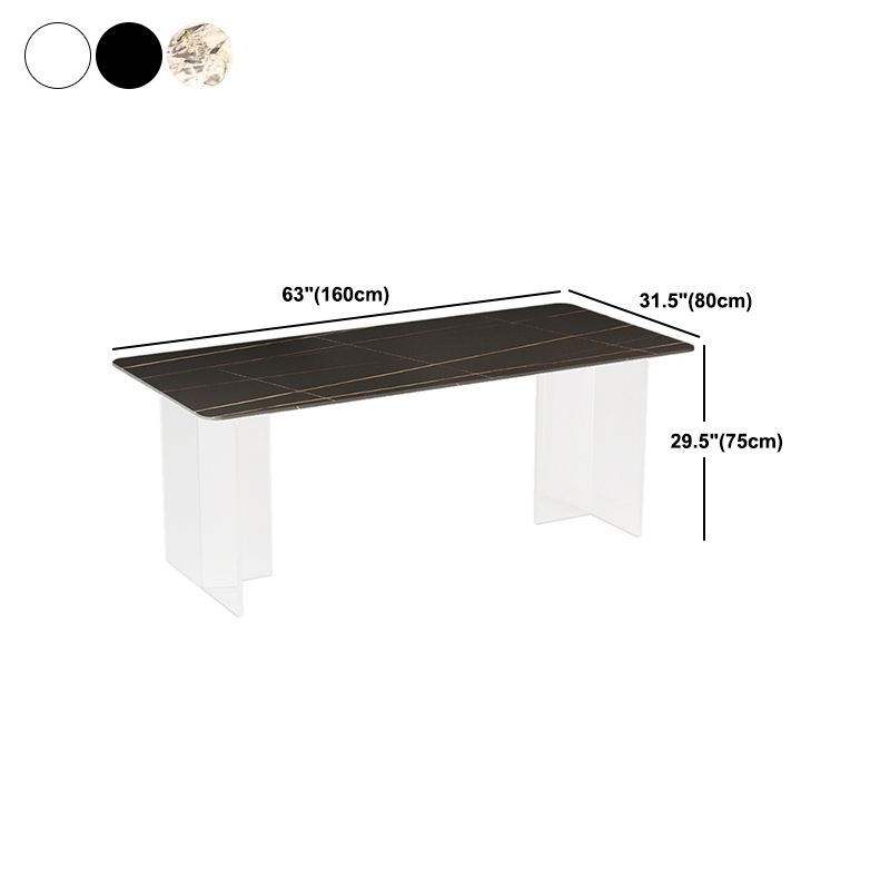 Modern 1/5 Pieces Dining Set Rectangle Stone Dining Table for Dining Room