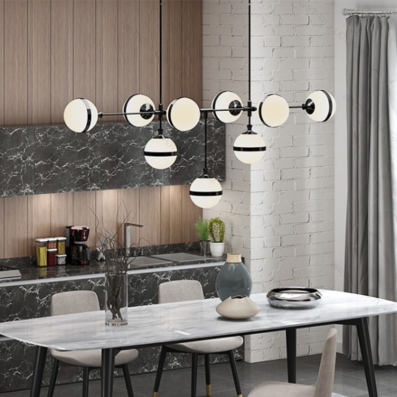 Stile moderno a forma sferica luci isola