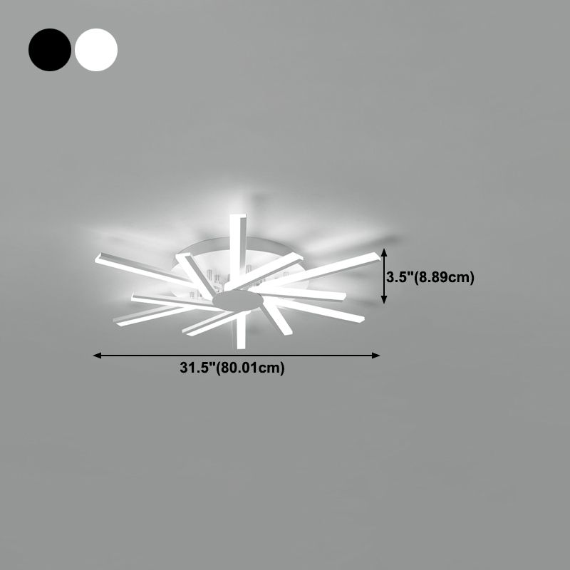 Luces de techo de al ras de metal de montaje lineal de estilo moderno