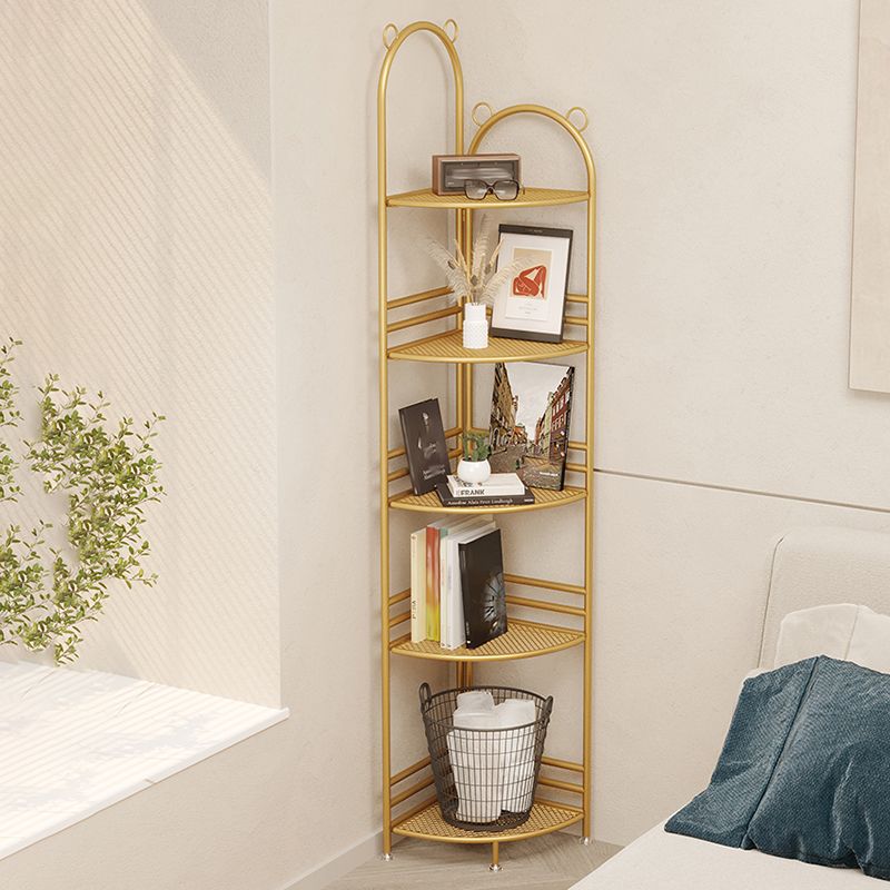 Urban Metal Open Shelf Bookcase Vertical Shelves Included Bookshelf for Study Room