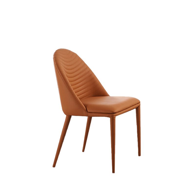 Faux Leather Dining Chair Parsons Upholstered Chair for Dining Room