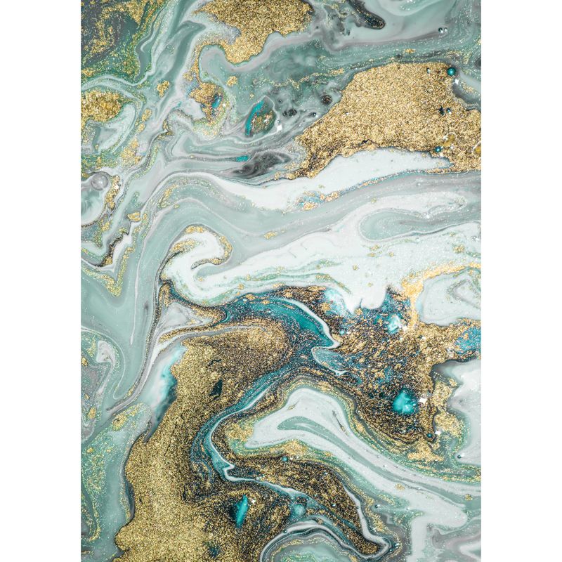 Wave with Sequins Pattern Mural Tropix Waterproof Living Room Wall Decor, Custom Size