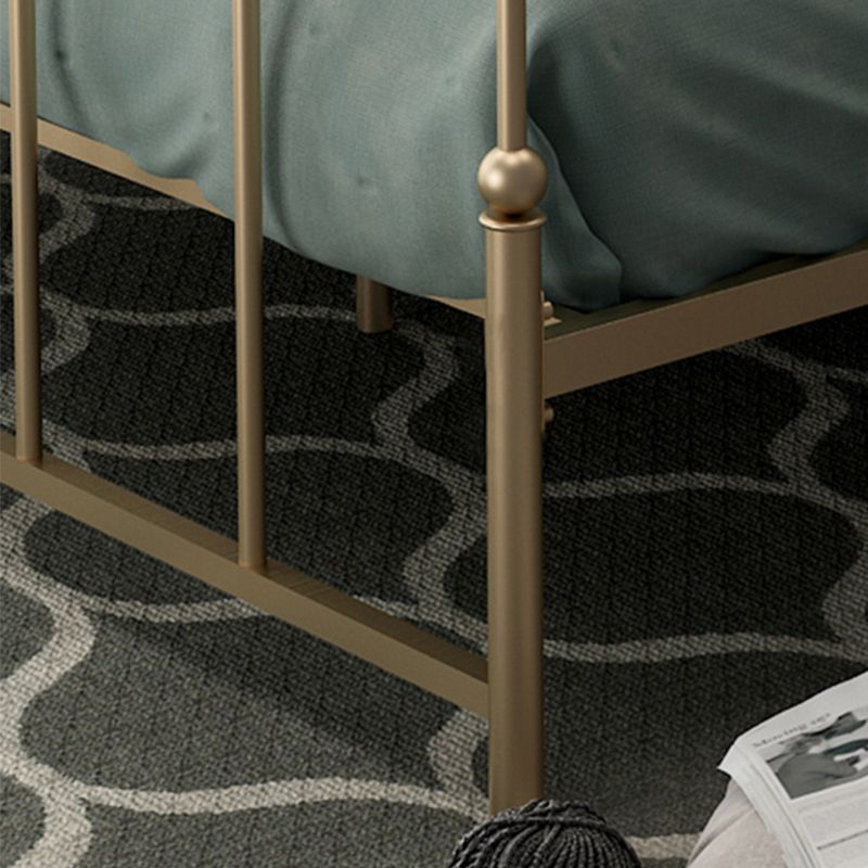 Slat Bed Adjustable Height with Open-Frame Camelback Headboard