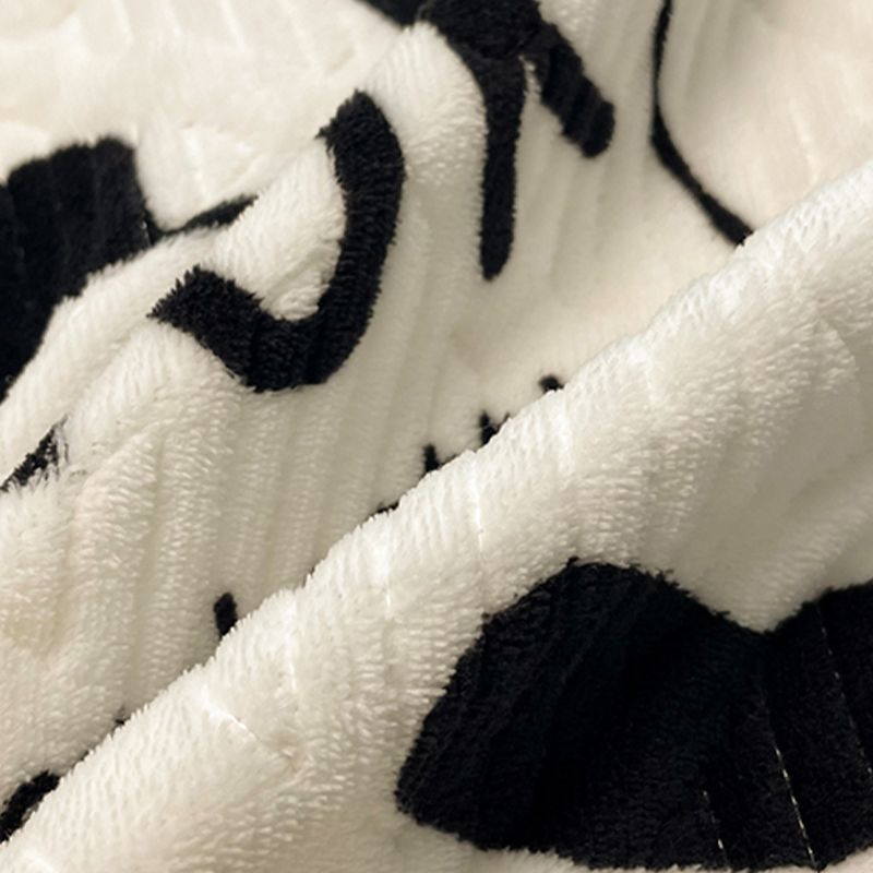 Modern Fitted Sheet Cartoon Print Wrinkle-Free Fade Resistant Flannel Fitted Sheet