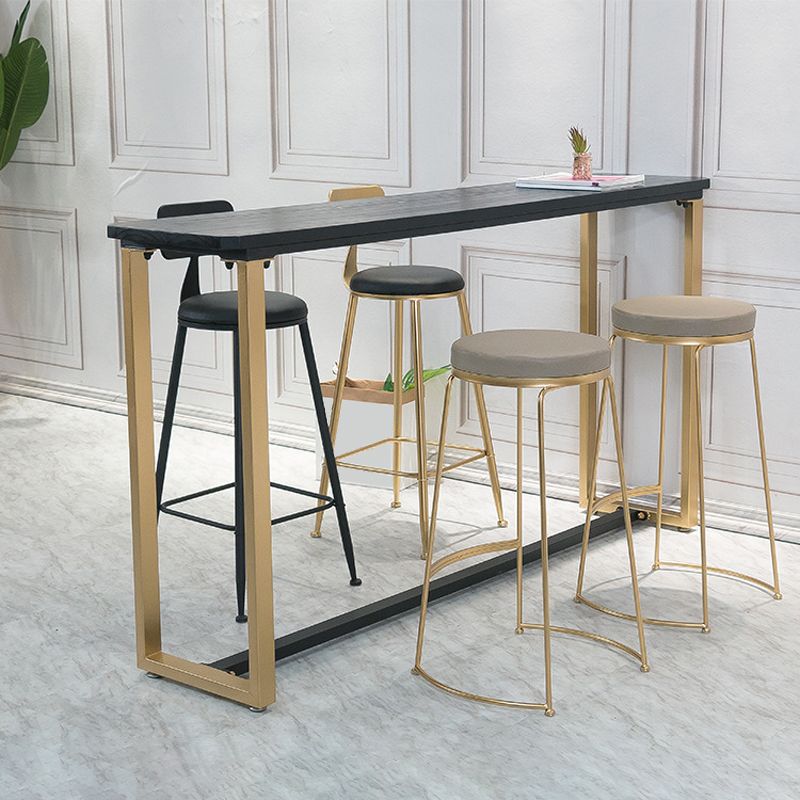 Leather Bar Stool Glam Armless Counter Stool for Living Room