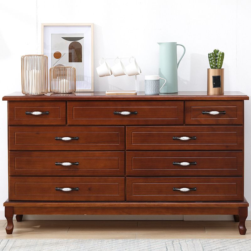 Modern Style Wooden Chest Bedside Storage Chest with Ceramic Handle