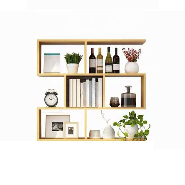 Modern and Contemporary Shelf Bookcase Wall Mounted Wooden Book Shelf for Office