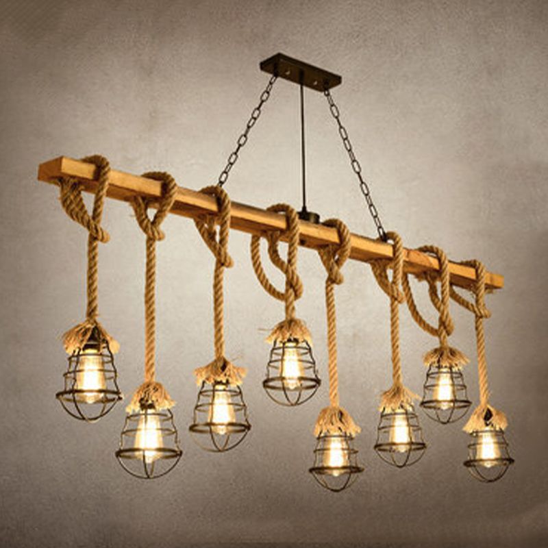 Industrial Round Island Lights Metal Island Chandelier Lights for Bar