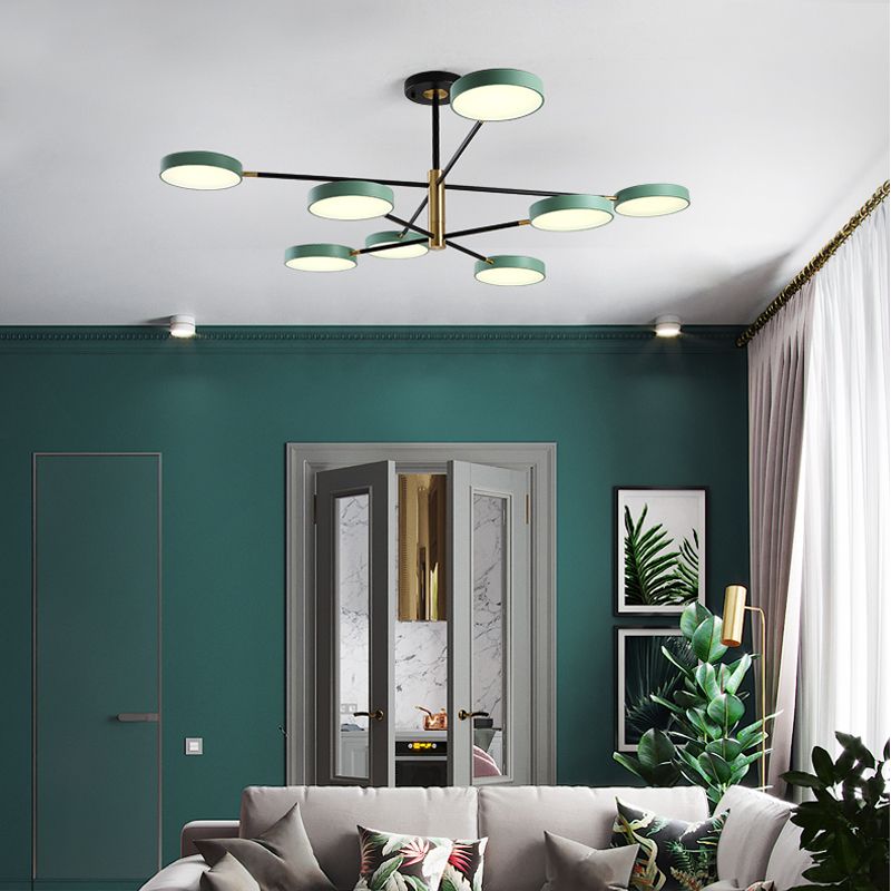 Lámparas colgantes de forma de geometría estilo moderno de metal colgante de metal accesorios