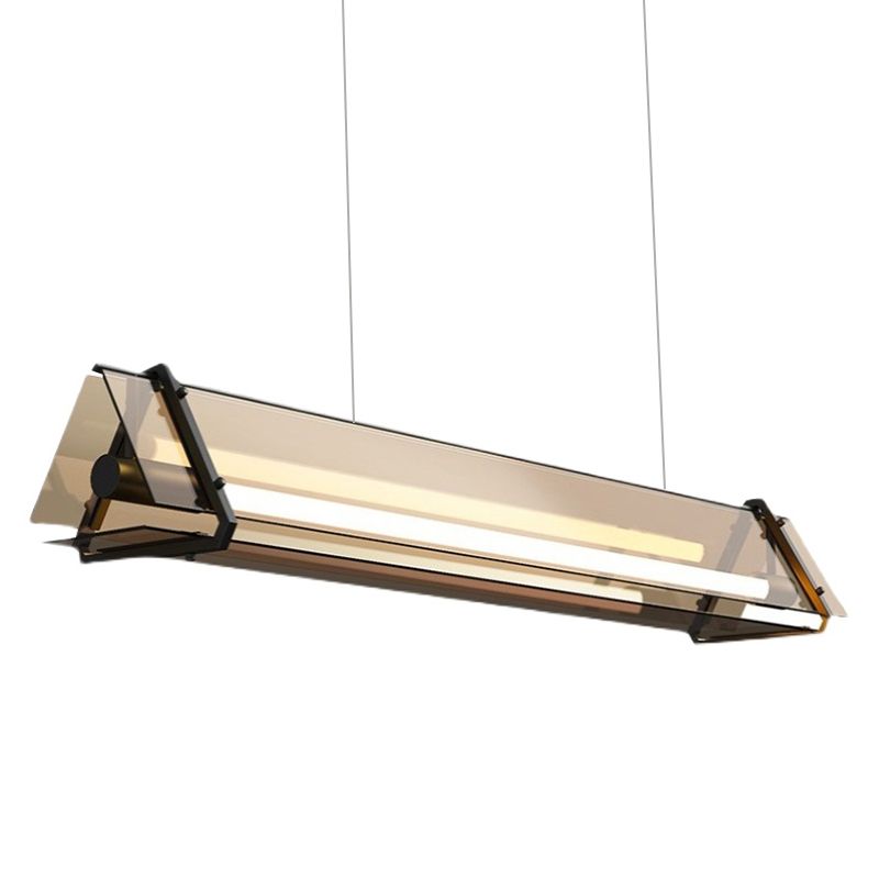 Glass Shade Hanging Island Lights Modern Island Lighting Ideas for Kitchen