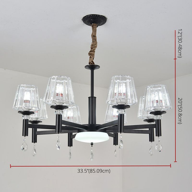 Lampadario in vetro colorato artigianale ombreggiato in stile mediterraneo lampada per lobby