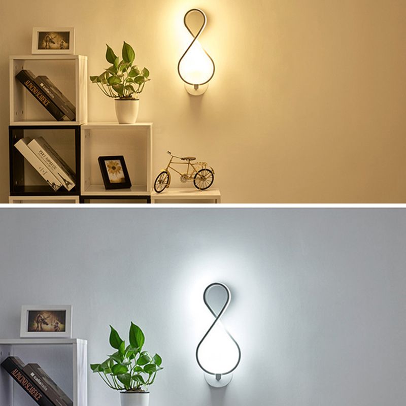 Modern Creative LED Wall Lamp Aluminium Linear Wall Sconce with Acrylic Shade