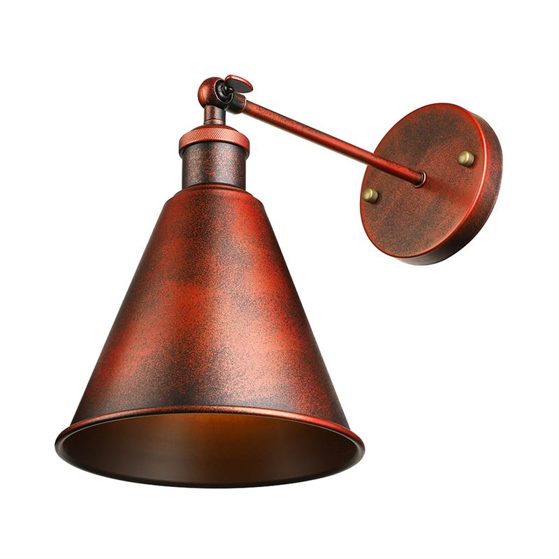 Black/Rust 1 a parete per parete da parete Farmhouse Style Front Stiro conico Regolabile SCONCI