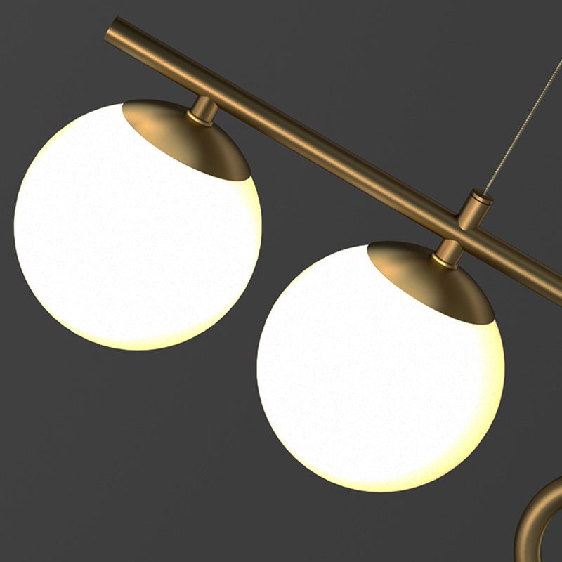 Apparecchiatura dell'illuminazione dell'isola Globe in stile Nordic Glass Isola sospesa per sala da pranzo