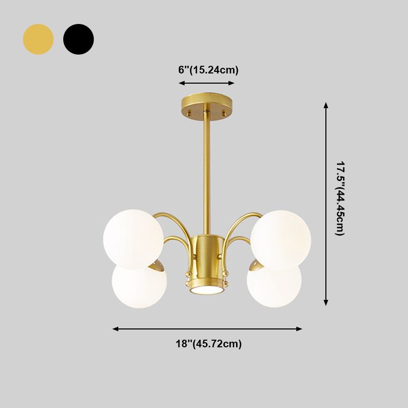 Modern Chandelier Light Fixtures Metal Global Hanging Lamp for Dining Room