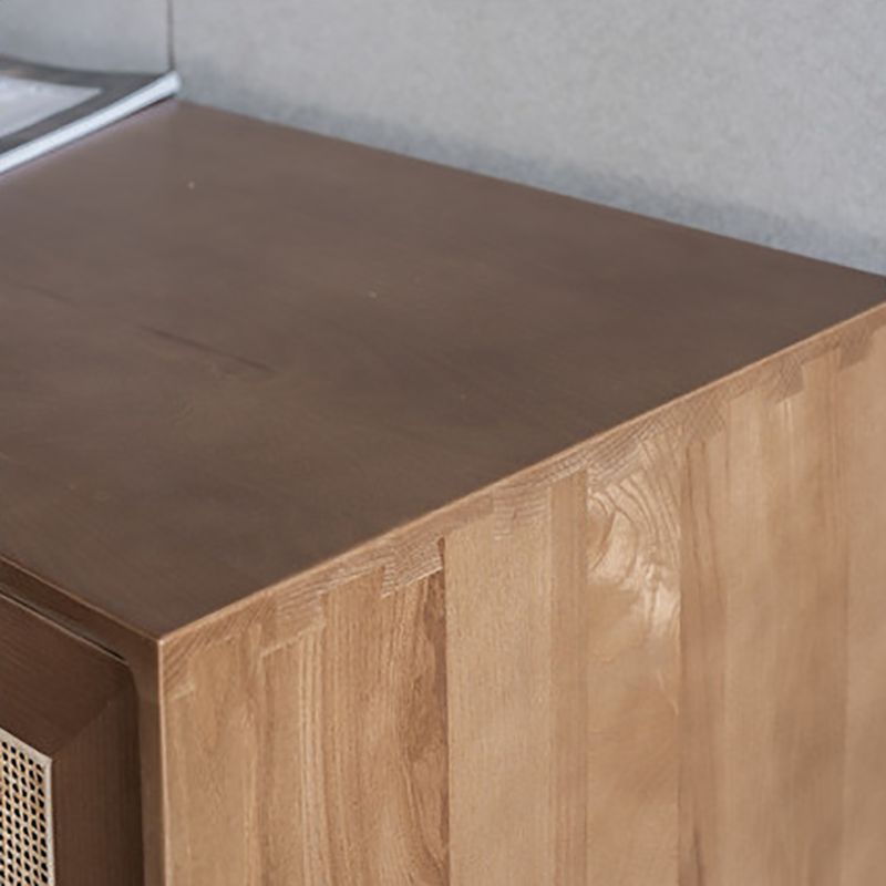 Modern Cabinet Solid Wood With Doors 4 - Drawer Rectangle Accent Cabinet