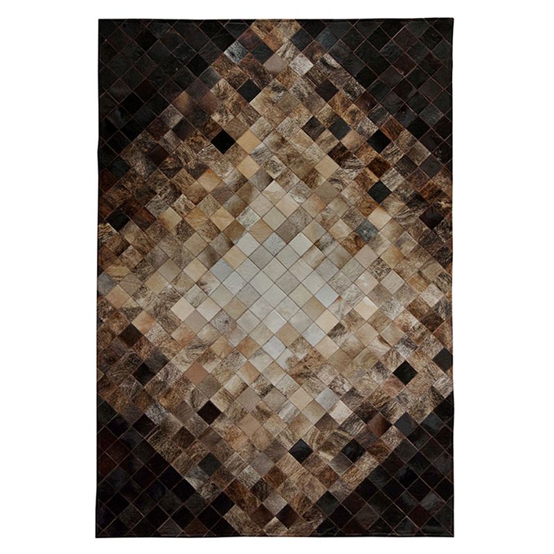 Novelty Geometric Pattern Rug Multicolored Cowhide Indoor Rug Anti-Slip Backng Easy Care Area Carpet for Decoration