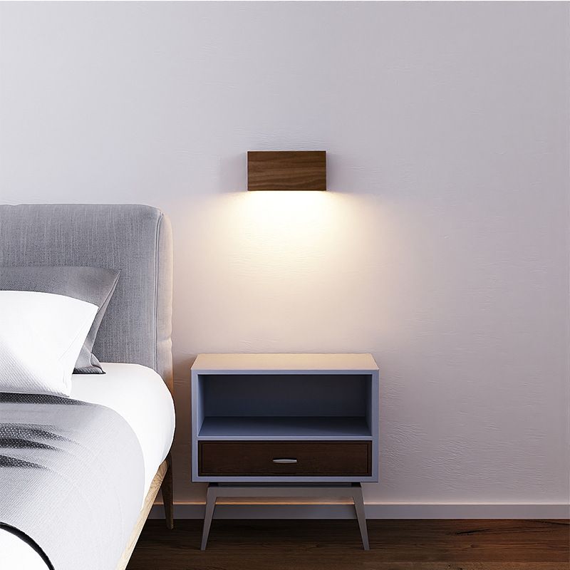 Lámpara de pared de estilo moderno lámparas de pared creativas de madera para sala de estar de dormitorio