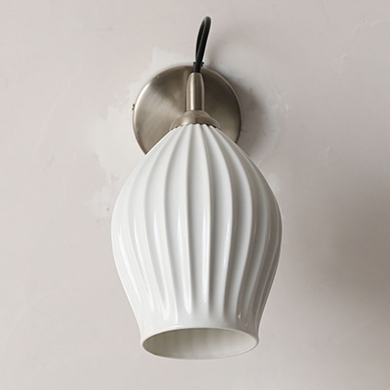 Modern Single Chrome/Golden Wall Mounted Sconce Shaded Wall Light