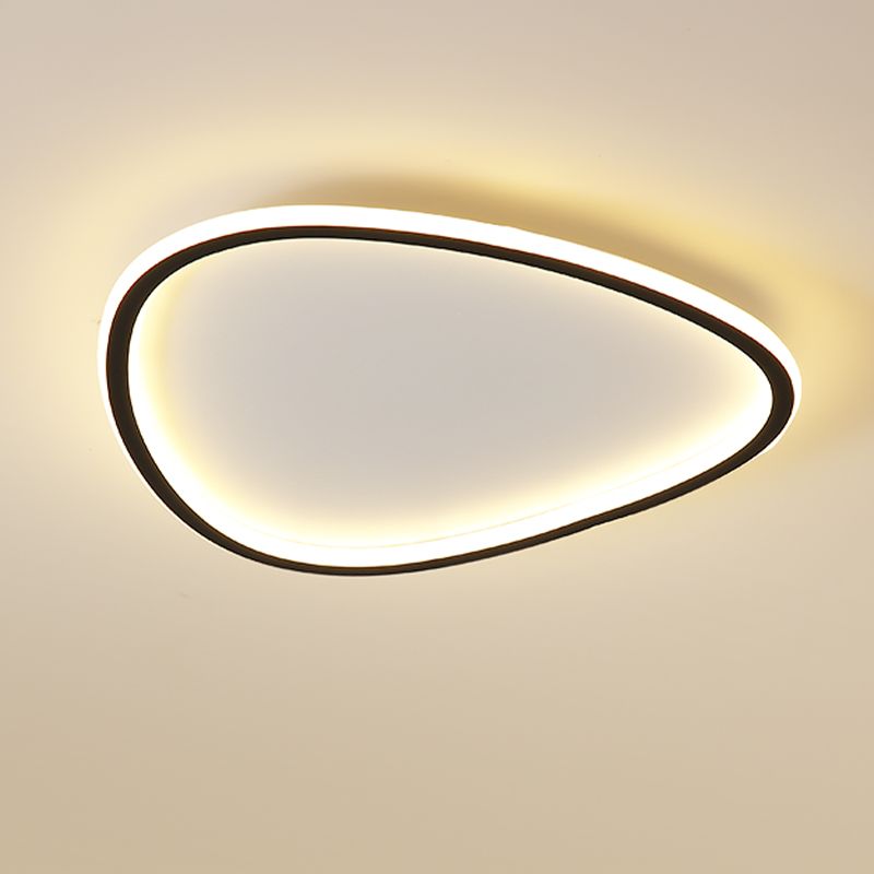 Geometry Ceiling Fixture Modern Style Metal 1 Light Ceiling Mounted Light in Black